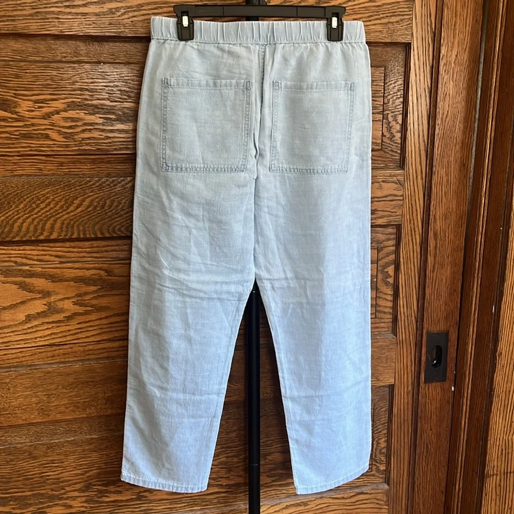 Banana Republic Linen Blend Pants Light Blue Cropped Lightweight Sz XS NWT